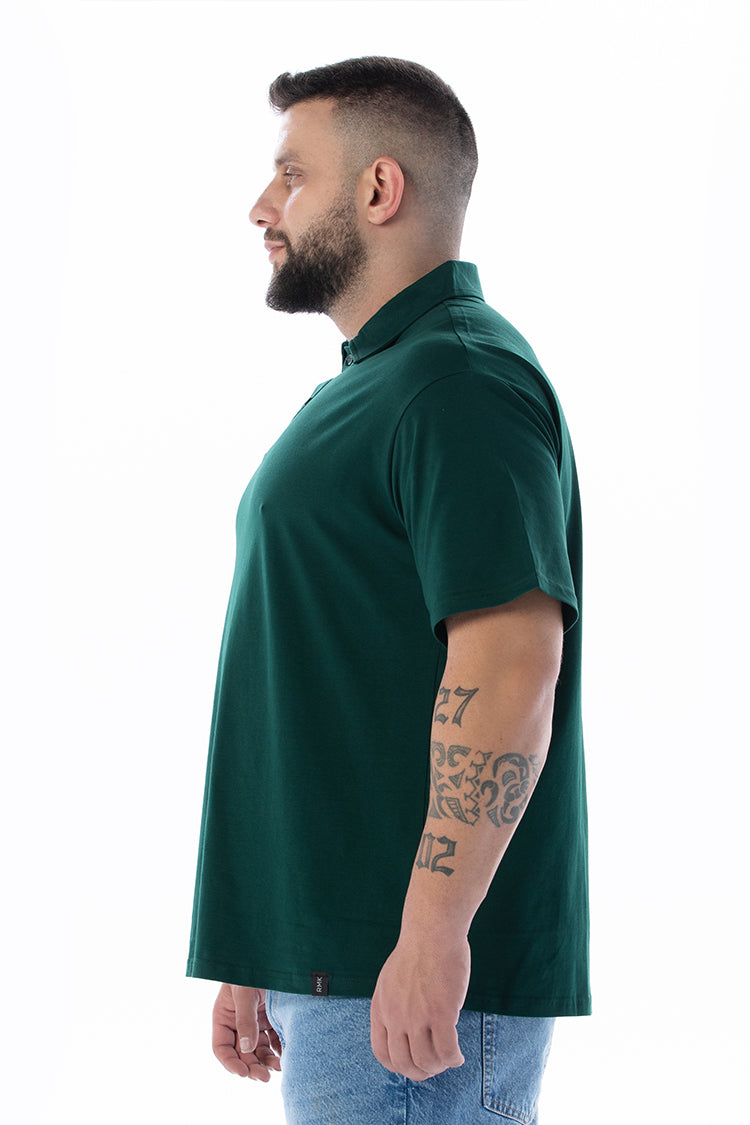 APOLLON Polo Yaka Yeşil T-shirt
