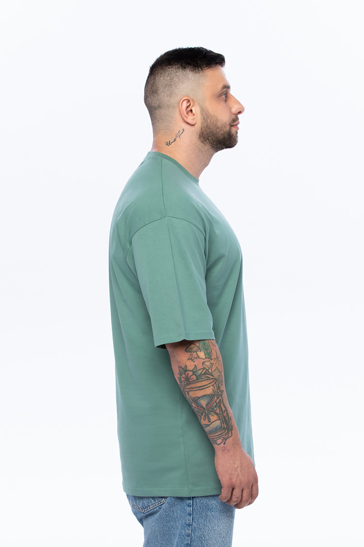 Galaksie Oversize Yeşil T-shirt
