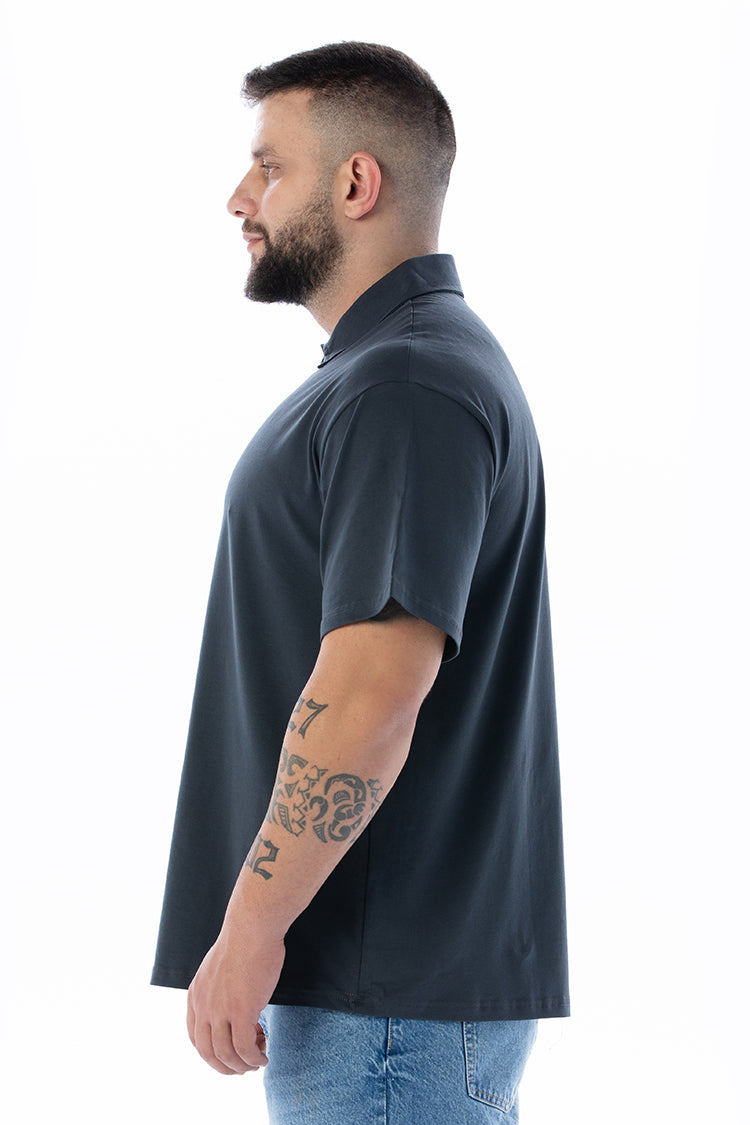 HERAKLES Polo Yaka Füme T-shirt