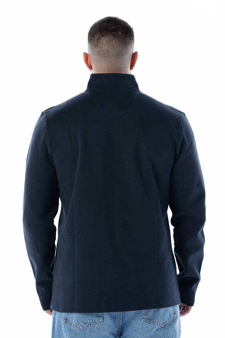 ATLAS Lacivert Yarım Balıkçı Fermuarlı Yaka Sweatshirt
