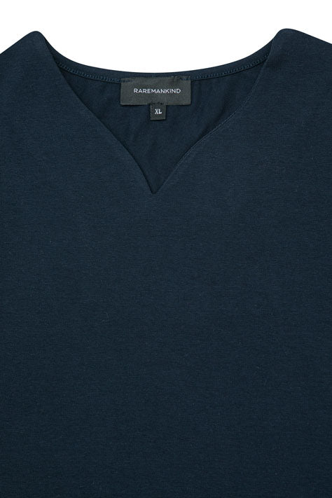OKEANOS V Yaka Lacivert T-shirt