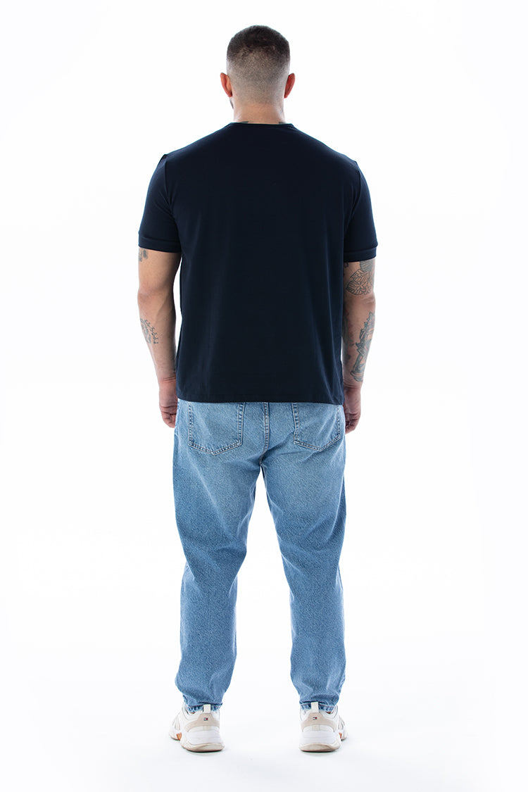OKEANOS V Yaka Lacivert T-shirt