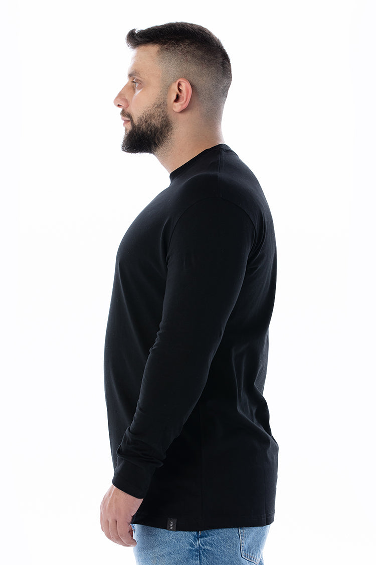 ZEUS Uzun Kollu Siyah T-Shirt