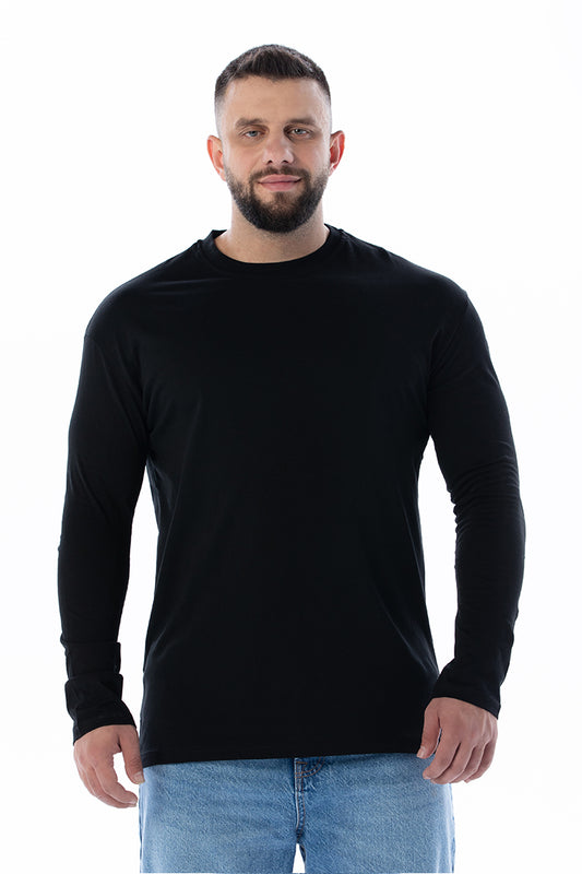 ZEUS Uzun Kollu Siyah T-Shirt